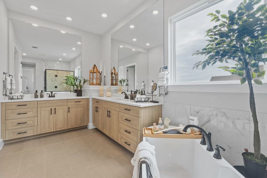 Representative furnished interior of a home built from the Hailey by Chesmar Homes in Village at Three Oaks, Seguin (Image 11).