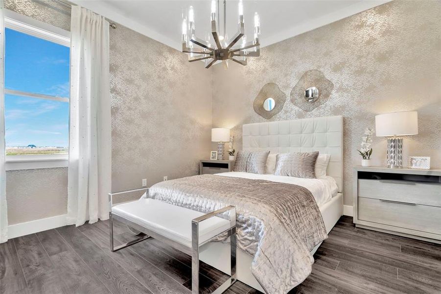 Furnished interior view inside a new home in Eagles Cove at Mirada, San Antonio (Image 18).