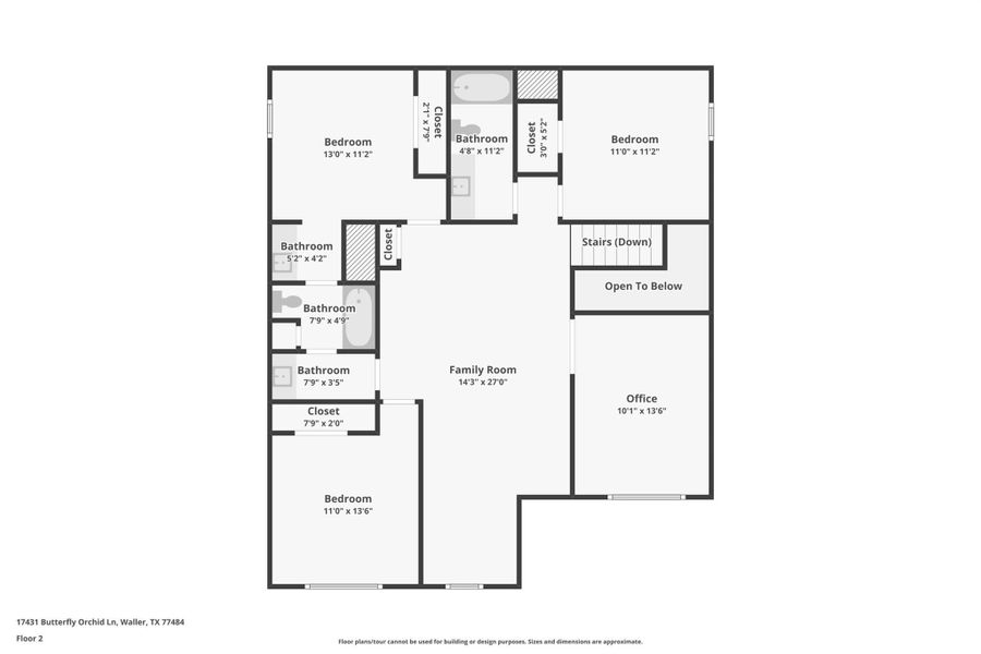 2D floor plan layout of this home in Heights of Barbers Hill, Baytown, TX (Image 2). 2D floor plan layout of this home in Heights of Barbers Hill, Baytown, TX (Image 2).