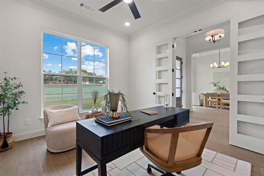 Furnished interior view inside a new home in , Rhome (Image 5).