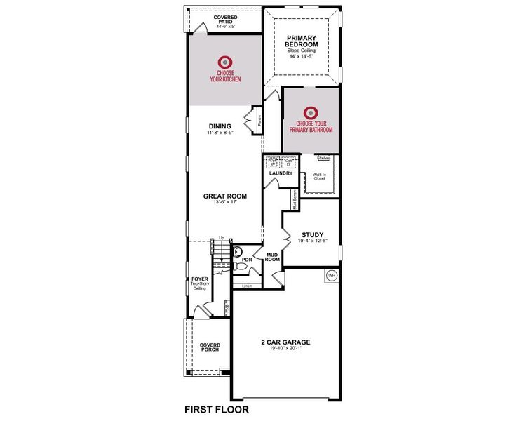 2D floor plan layout for the Sage by Beazer Homes in Cottonwood, Dorchester, TX (Image 3).
