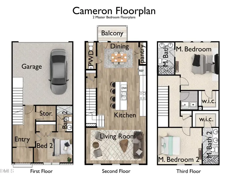 Cameron Floorplan 2 Master Bedrooms Cameron Floorplan 2 Master Bedrooms