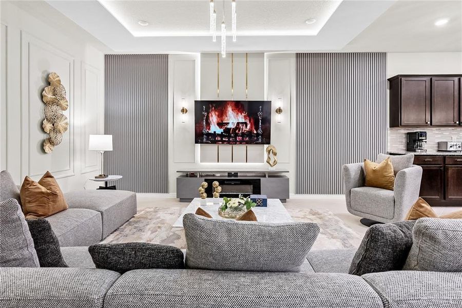 Furnished interior view inside a new home in , Clermont (Image 37). Furnished interior view inside a new home in , Clermont (Image 37).