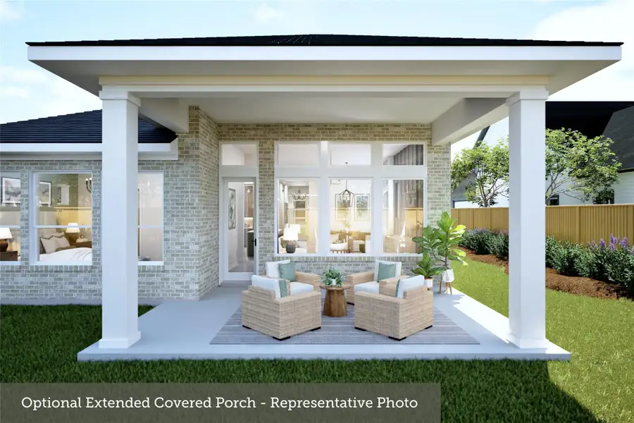 Exterior details and patio area of a home in , Montgomery (Image 3). Exterior details and patio area of a home in , Montgomery (Image 3).