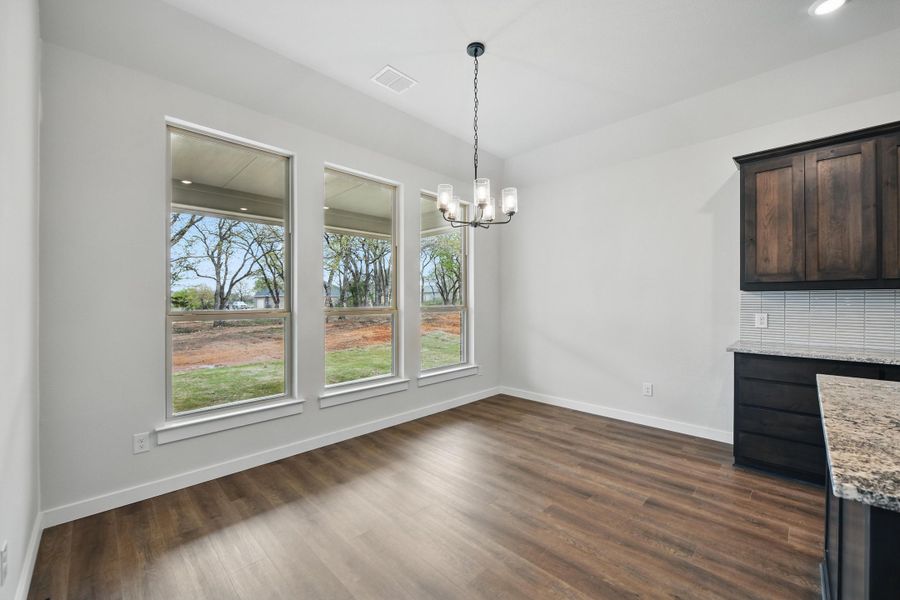 Representative unfurnished interior of a home built from the McKinley II by Cheldan Homes in Terra Vista Estates, Springtown (Image 26).