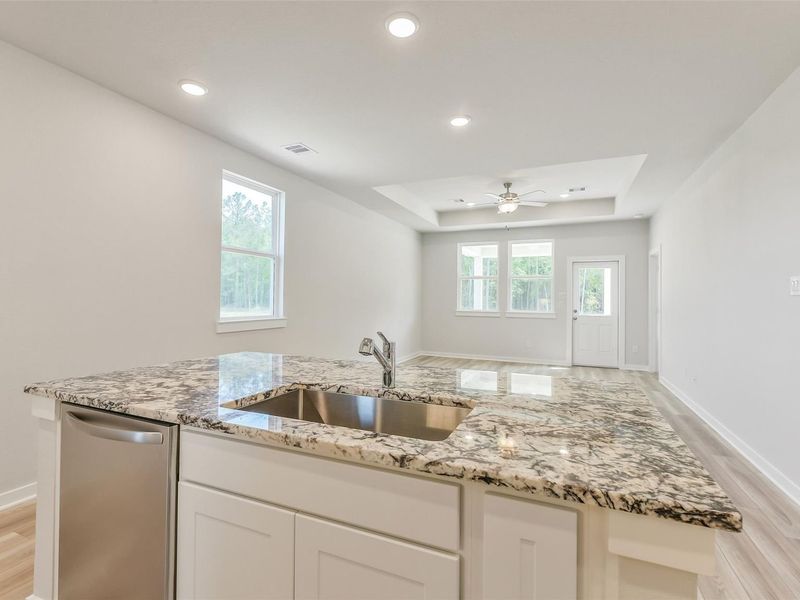 Furnished interior view inside a new home in Spring Branch Crossing, Conroe (Image 18).