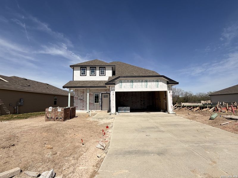 In-progress construction of a new home in Cinco Lakes, San Antonio, TX (Image 26).