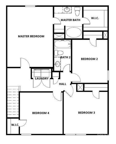 2D floor plan layout of this home in Stagecoach Station, Gastonia, NC (Image 3).
