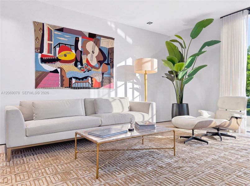 Furnished interior view inside a new home in , Miami (Image 36).