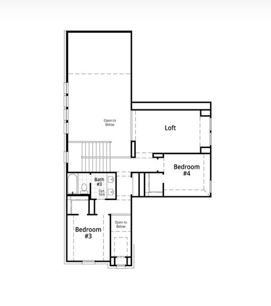 2D floor plan layout for the McLaren by Highland Homes in Midline, Webster, TX (Image 31).