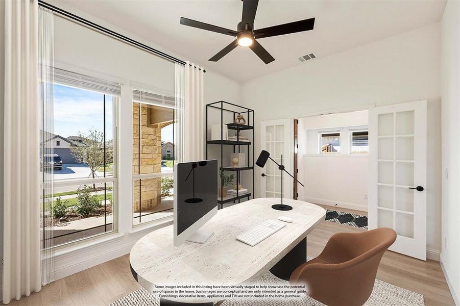 Furnished interior view inside a new home in Waterscape Classic 60s, Royse City (Image 9).