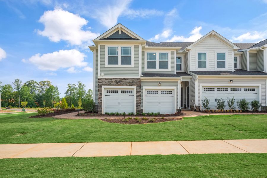 Representative exterior photo of a completed home built from the Clifton by Mattamy Homes in Magnolia Park Townes, Garner, NC (Image 19).