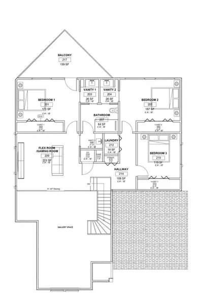 A detailed layout showcases the upper level floor plan configuration and room dimensions.