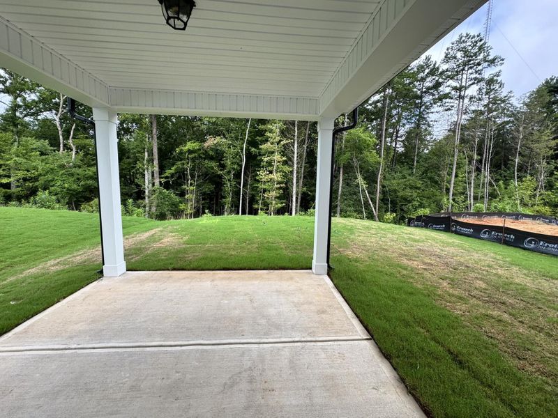 Exterior details and patio area of a home in Caldwell Forest, Charlotte (Image 2).