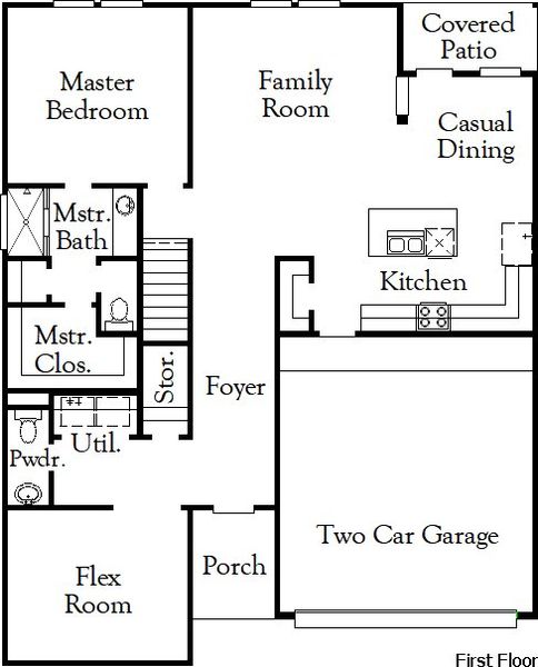 2D floor plan layout of this home in Summerlin, San Antonio, TX (Image 3).
