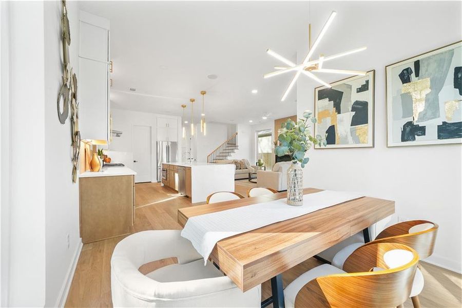 Furnished interior view inside a new home in , Atlanta (Image 5). Furnished interior view inside a new home in , Atlanta (Image 5).