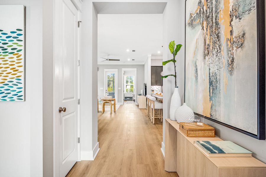 Representative furnished interior of a home built from the Anfield by Fischer Homes in The Villas at Longleaf Park, a Watersound Origins® community, Inlet Beach (Image 8).