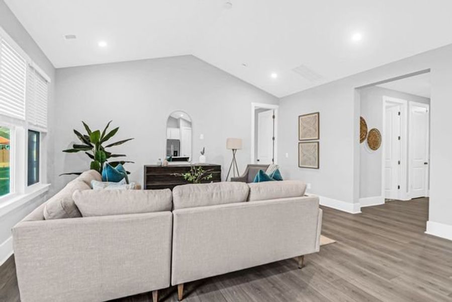 Representative furnished interior of a home built from the Milo P by True Homes in Homecoming, Ravenel (Image 9).