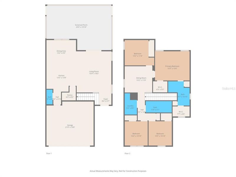 2D floor plan layout of this home in , Land O' Lakes, FL (Image 3). 2D floor plan layout of this home in , Land O' Lakes, FL (Image 3).