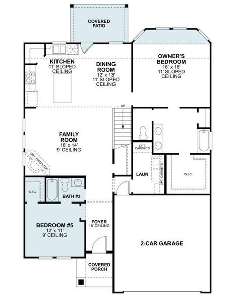 2D floor plan layout of this home in Lilyana, Celina, TX (Image 4). 2D floor plan layout of this home in Lilyana, Celina, TX (Image 4).