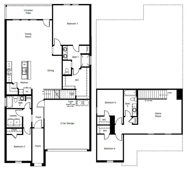 2D floor plan layout of this home in Springhill South, Boyd, TX (Image 4).