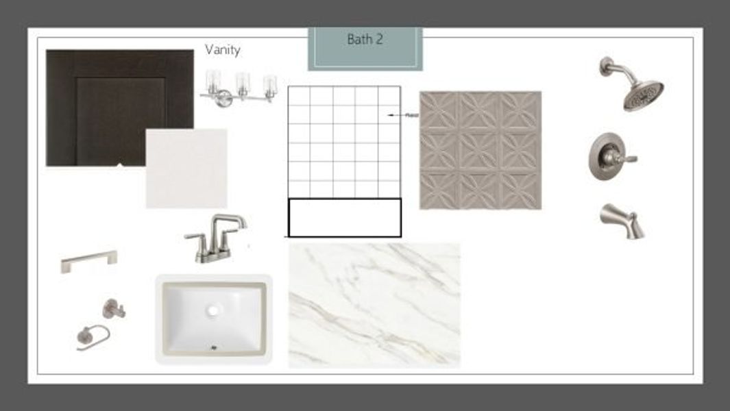 Sample of building materials used in homes in Rio Vista at Kelly Ranch, Aledo (Image 26).