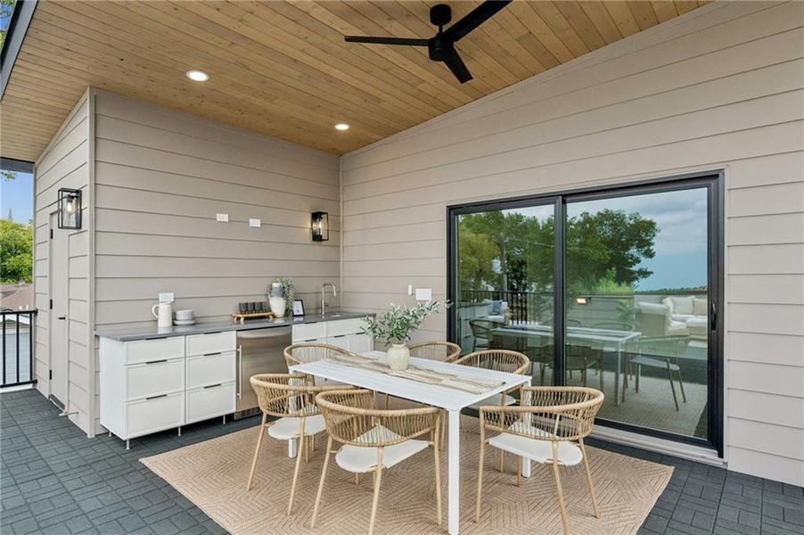 Exterior details and patio area of a home in , Atlanta (Image 28).