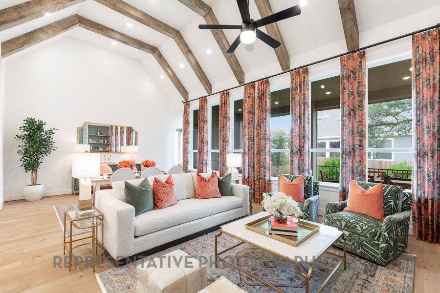 Furnished interior view inside a new home in Santa Rita Ranch: 60ft. lots, Liberty Hill (Image 10).