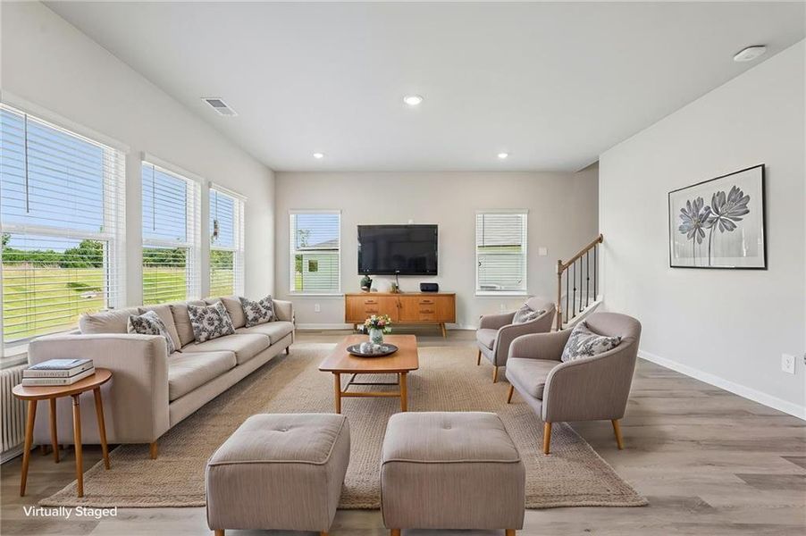 Furnished interior view inside a new home in Northwoods at Mirror Lake, Villa Rica (Image 12).
