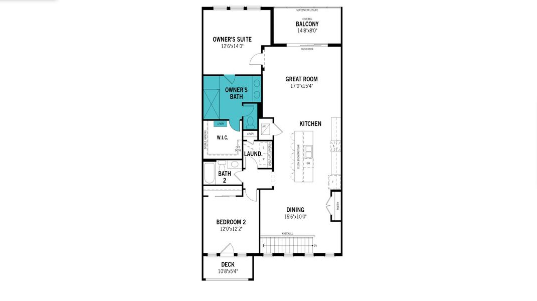 2D floor plan layout of this home in Arboretum, Naples, FL (Image 2).