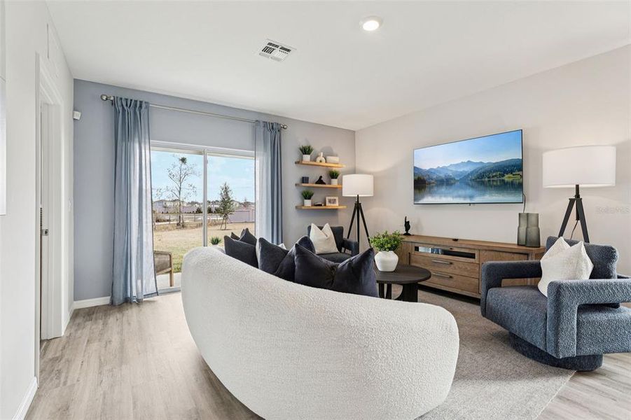 Furnished interior view inside a new home in , Winter Haven (Image 8). Furnished interior view inside a new home in , Winter Haven (Image 8).