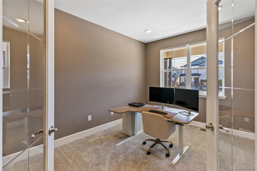Furnished interior view inside a new home in Sunstone Village at Terrain, Castle Rock (Image 34). Furnished interior view inside a new home in Sunstone Village at Terrain, Castle Rock (Image 34).