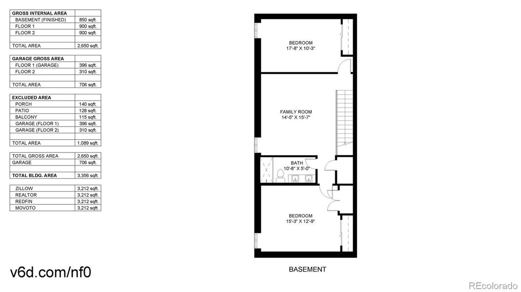 2D floor plan layout of this home in , Denver, CO (Image 3).