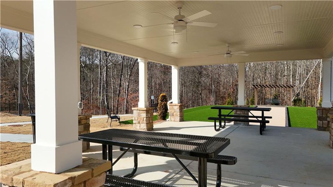 Exterior details and patio area of a home in Kingston Cove, Auburn (Image 3).