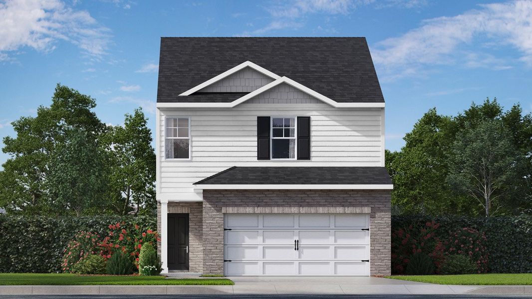 Representative exterior photo of a completed home built from the Tatum by D.R. Horton in Highland Hills Townhomes, Graniteville, SC (Image 4).