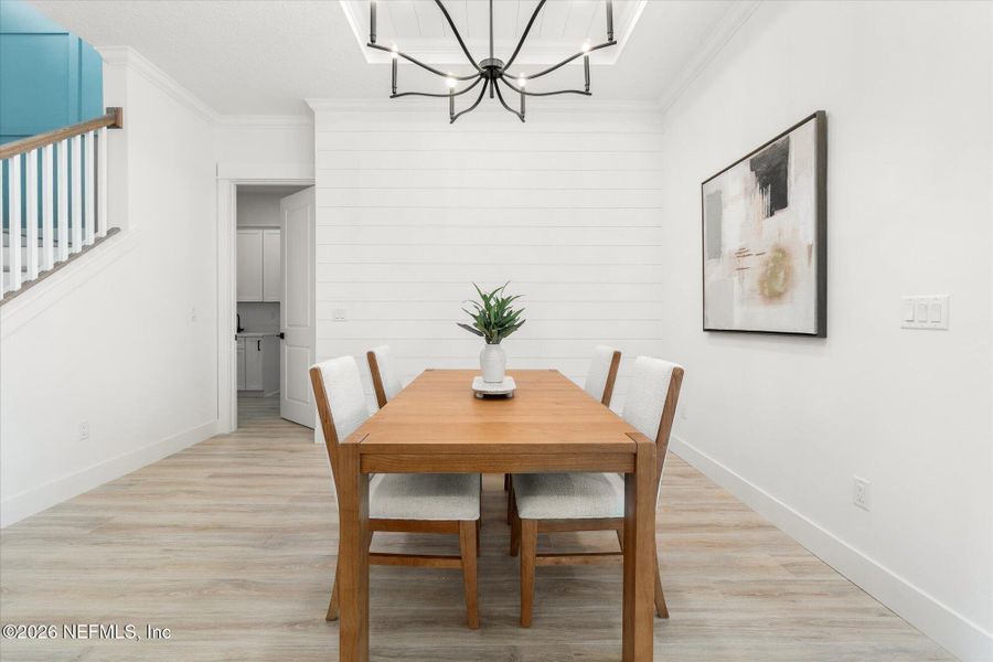 Furnished interior view inside a new home in , Jacksonville Beach (Image 8). Furnished interior view inside a new home in , Jacksonville Beach (Image 8).