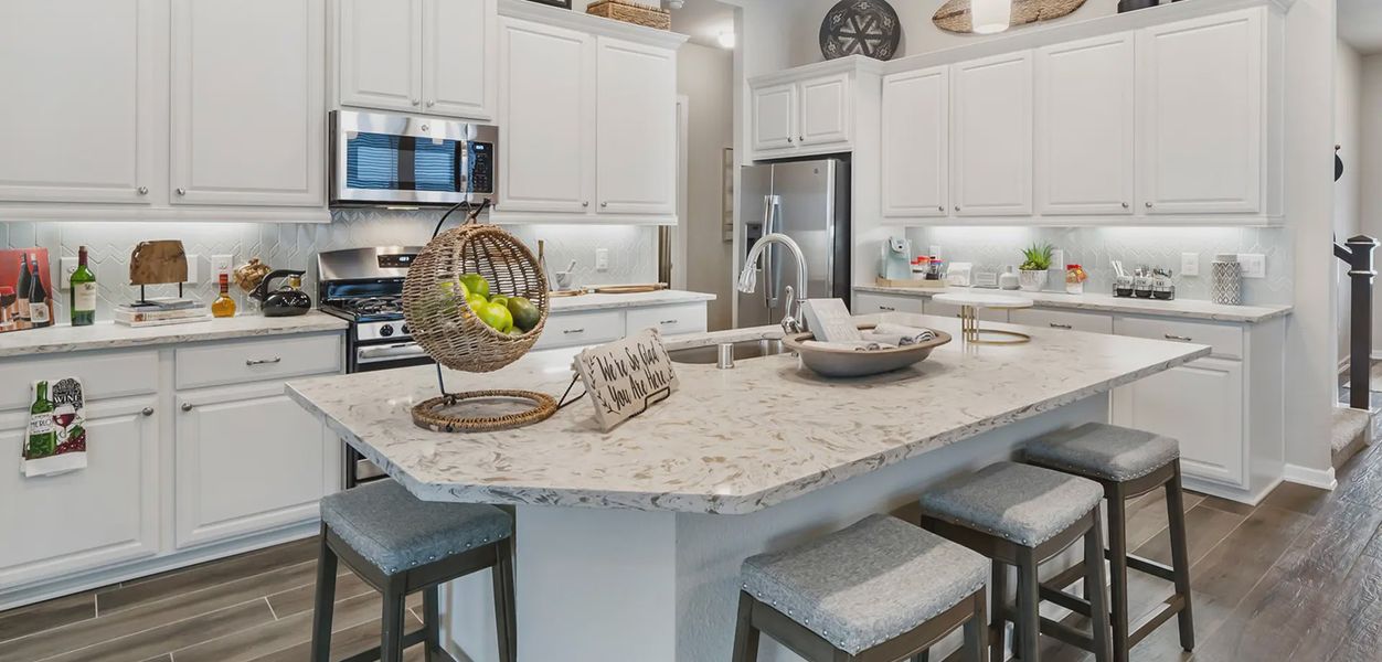 Representative furnished interior of a home built from the Sawyer by Chesmar Homes in Brookewater 45's, Rosenberg (Image 8).