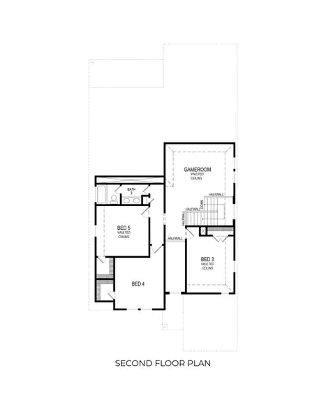 2D floor plan layout for the Roosevelt F by First Texas Homes in Parkside, Denton, TX (Image 7). 2D floor plan layout for the Roosevelt F by First Texas Homes in Parkside, Denton, TX (Image 7).