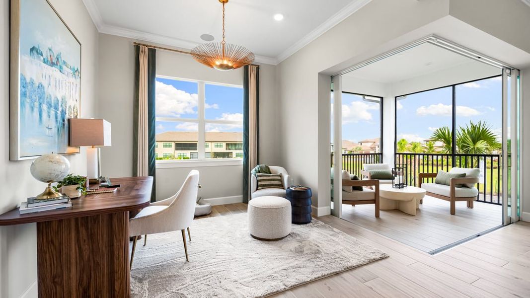 Furnished interior view inside a new home in Esplanade by the Islands, Naples (Image 9). Furnished interior view inside a new home in Esplanade by the Islands, Naples (Image 9).