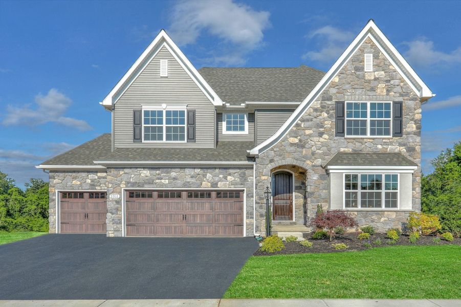 Representative exterior photo of a completed home built from the Covington by Keystone Custom Homes in McLean South Shore, Belmont, NC (Image 21).