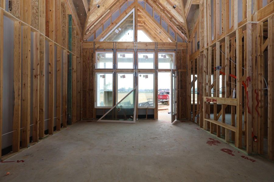 In-progress construction of a new home in Woodson’s Reserve, Spring, TX (Image 7).
