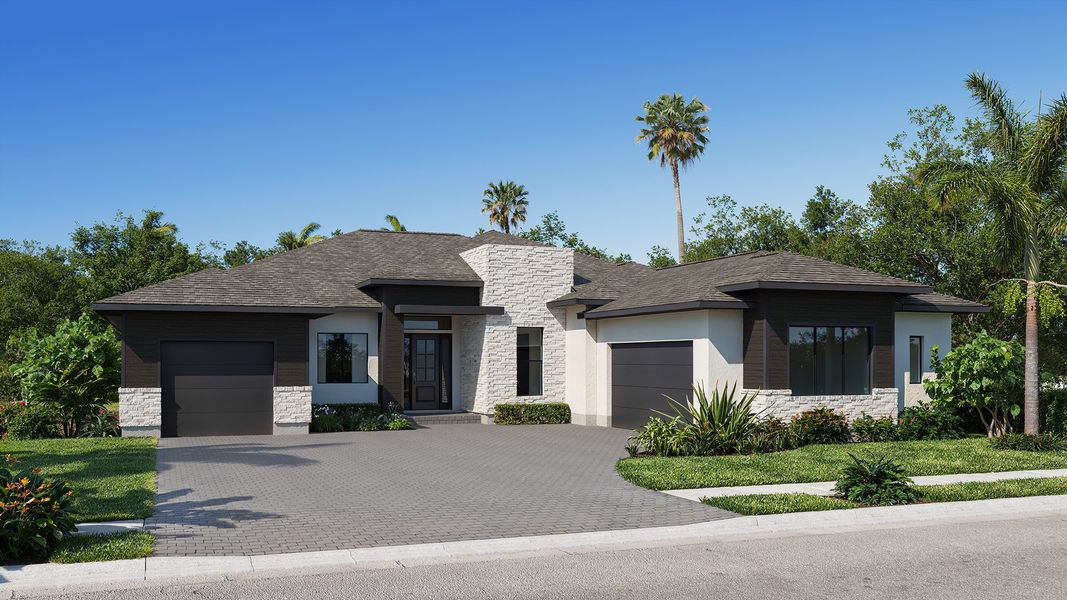 Representative exterior photo of a completed home built from the 3220F by Perry Homes in Star Farms At Lakewood Ranch 90', Lakewood Ranch, FL (Image 2).