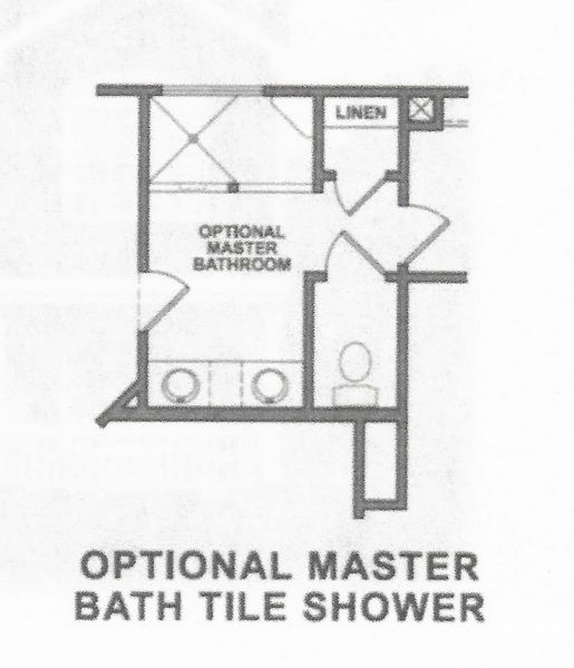 Optional Master Bath Tile Shower Optional Master Bath Tile Shower