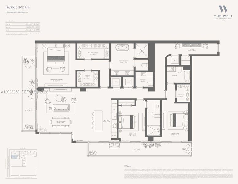 2D floor plan layout of this home in , Bay Harbor Islands, FL (Image 6).
