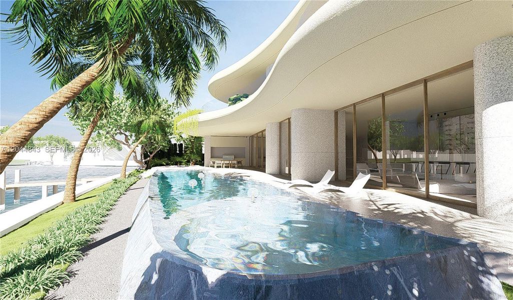 Exterior details and patio area of a home in , Miami (Image 10). Exterior details and patio area of a home in , Miami (Image 10).