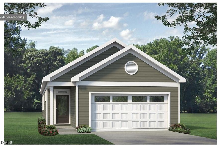 Front exterior of a new home in The Walk at East Village, Clayton, NC, highlighting curb appeal (Image 14).