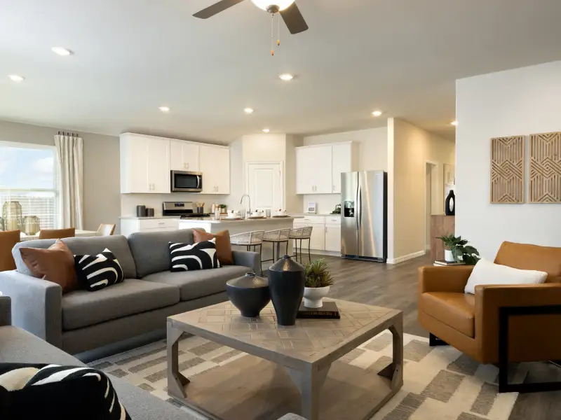 Furnished interior view inside a new home in Westmoor, Sherman (Image 3). Furnished interior view inside a new home in Westmoor, Sherman (Image 3).