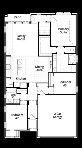 2D floor plan layout of this home in 6 Creeks at Waterridge, Kyle, TX (Image 3). 2D floor plan layout of this home in 6 Creeks at Waterridge, Kyle, TX (Image 3).