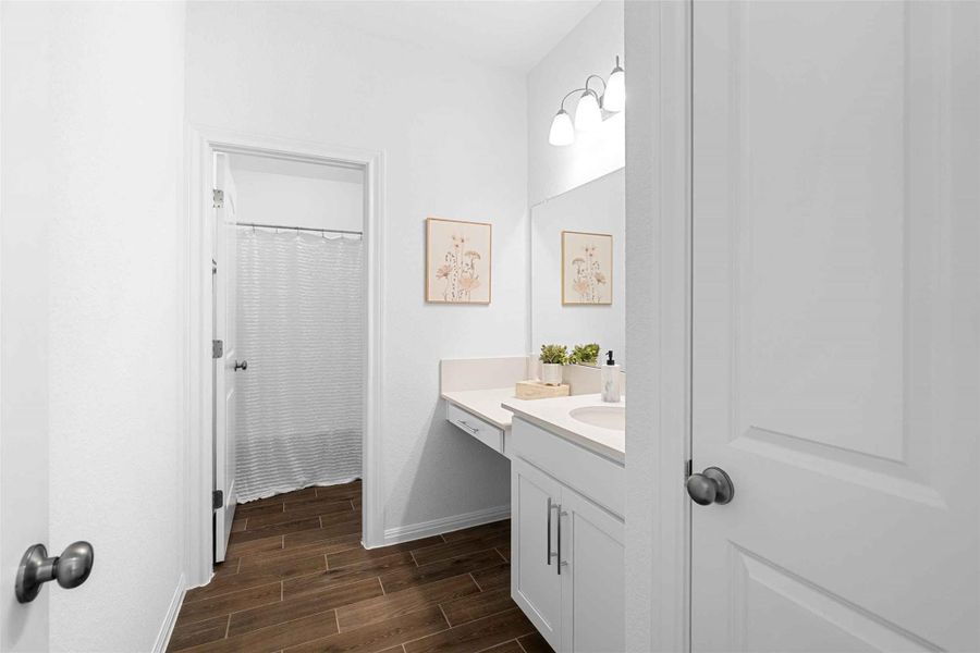 Furnished interior view inside a new home in , Leander (Image 29).