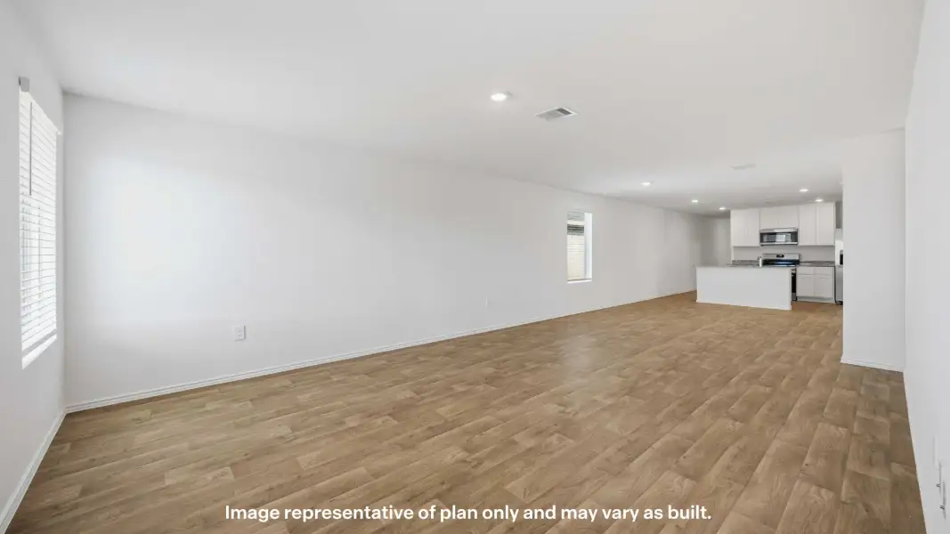 Representative unfurnished interior of a home built from the The Caribou by D.R. Horton in Pari Estates, Lubbock (Image 16). Representative unfurnished interior of a home built from the The Caribou by D.R. Horton in Pari Estates, Lubbock (Image 16).